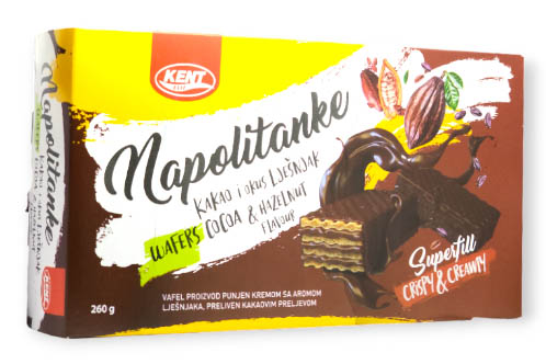 NAPOLITANKE WAFFER GUSTO NOCCIOLE FAMILY 260G