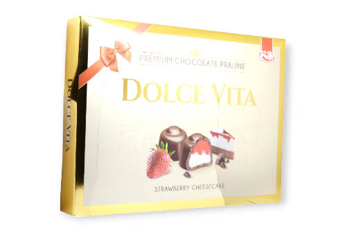 PRALINE AL CIOCCOLATO “DOLCE VITA” GUSTO FRAGOLA 150G NELLY