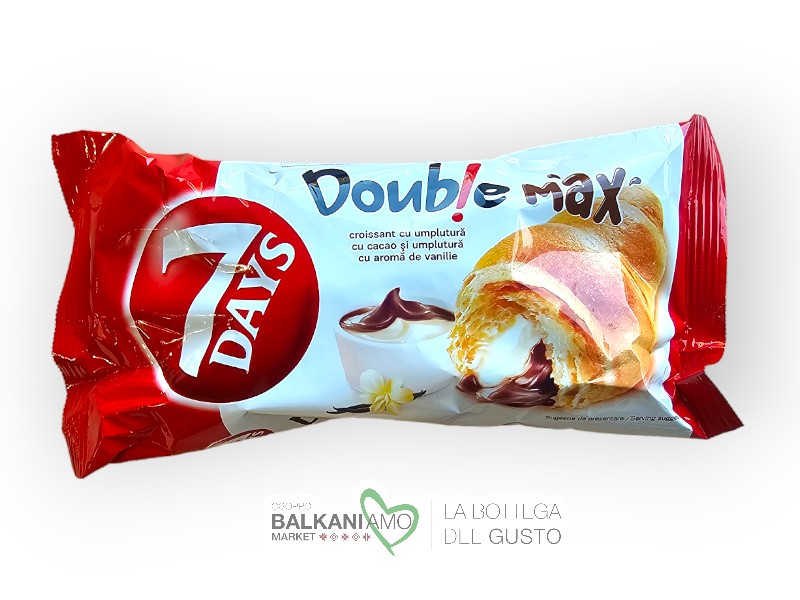 7 DAYS CROISSANT MAX GUSTO DOUBLE CACAO E VANIGLIA 85G