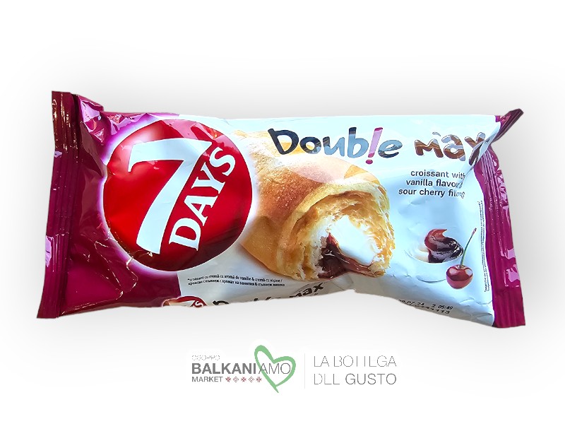 7 DAYS CROISSANT MAX GUSTO DOUBLE CILIEGIA E VANIGLIA 85G