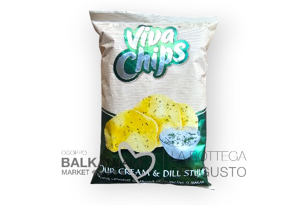 PATATINE VIVA CHIPS GUSTO PANNA ACIDA E ANETO 100G