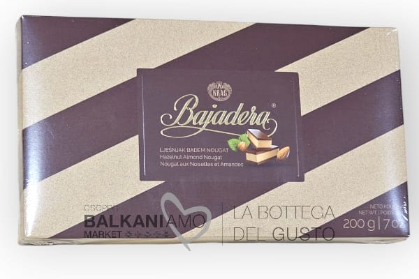 PREMIUM BAJADERA CIOCCOLATO ALLA NOCCIOLA E MANDORLE 200G KRAS