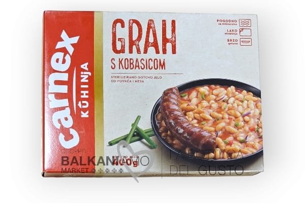 FAGIOLI CON SALSICCIA “GRAH S KOBASICOM” PRONTA 400G CARNEX